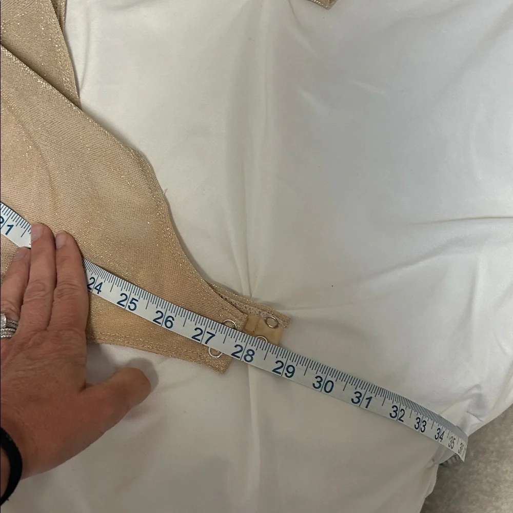 Shimmering Gold Long Sleeve Bodysuit - Picture 8 of 8